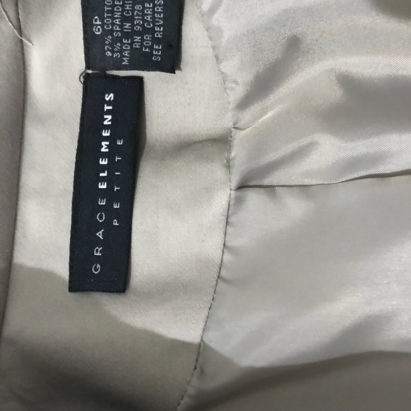 Macy’s Grace Elements Taupe 3/4 Sleeve Blazer 6P. - Picture 4 of 4